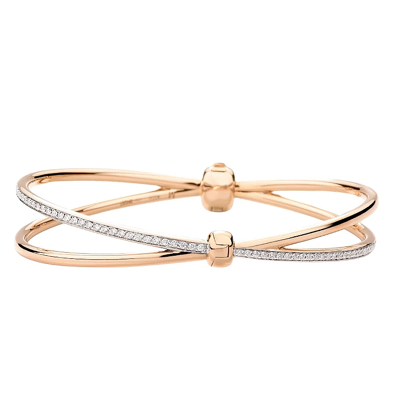 Opulent Rose Gold Diamond Cuff Bracelet