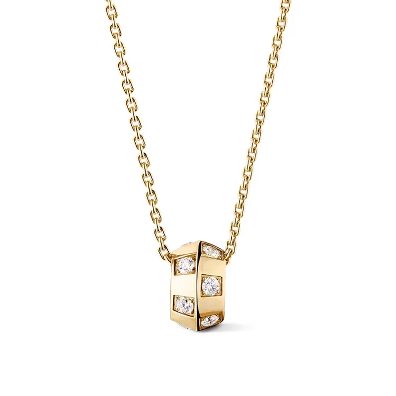Eterna Checkered Gold Pendant