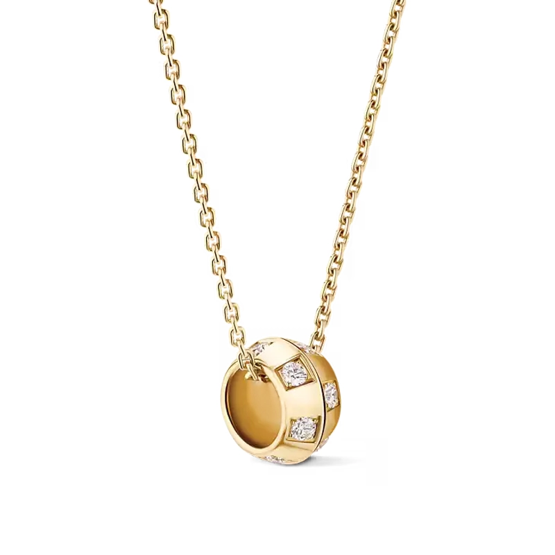 Eterna Checkered Gold Pendant