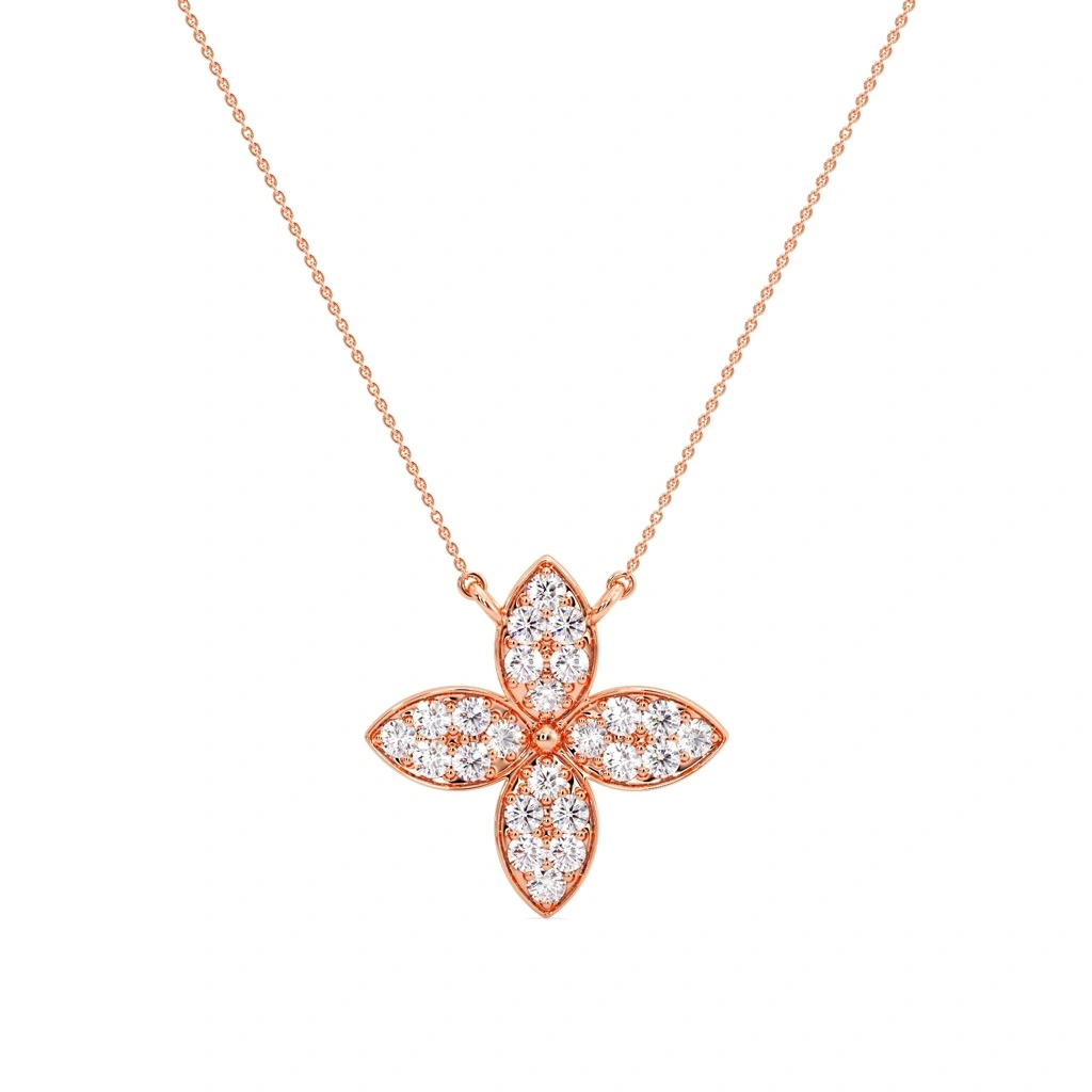 Stellar Blossom Diamond Pendant