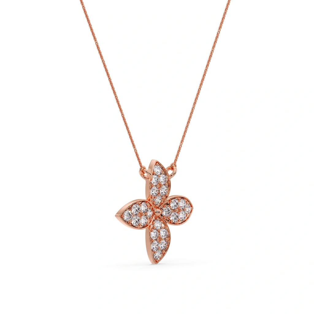 Stellar Blossom Diamond Pendant