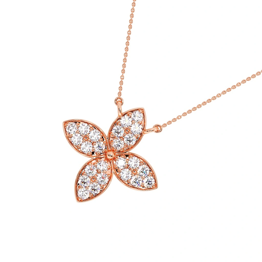 Stellar Blossom Diamond Pendant