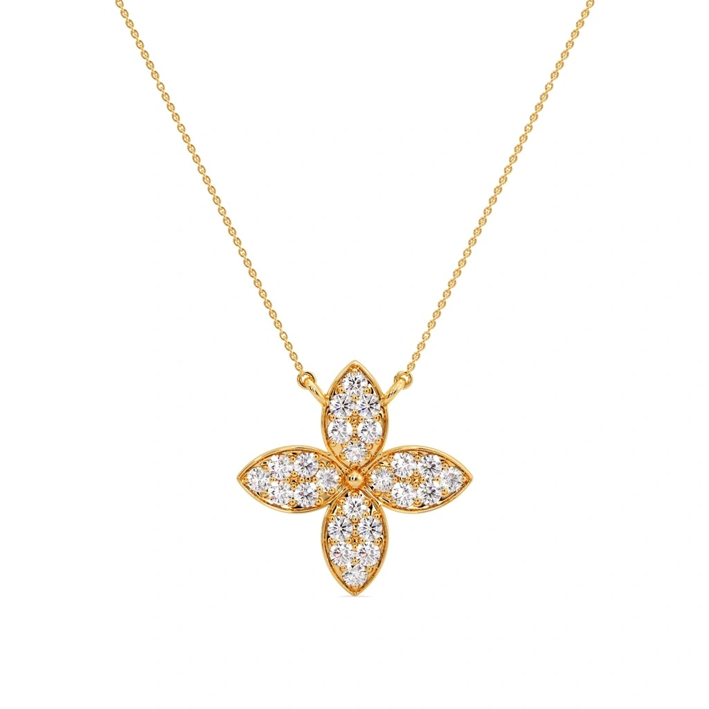 Stellar Blossom Diamond Pendant