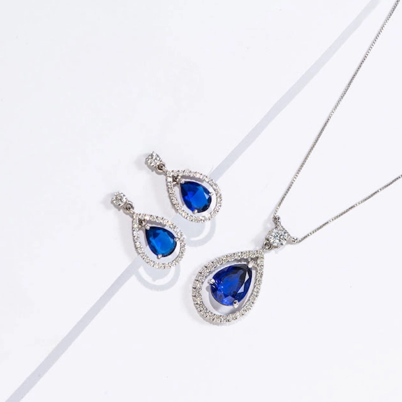Tanzanite Halo Necklace