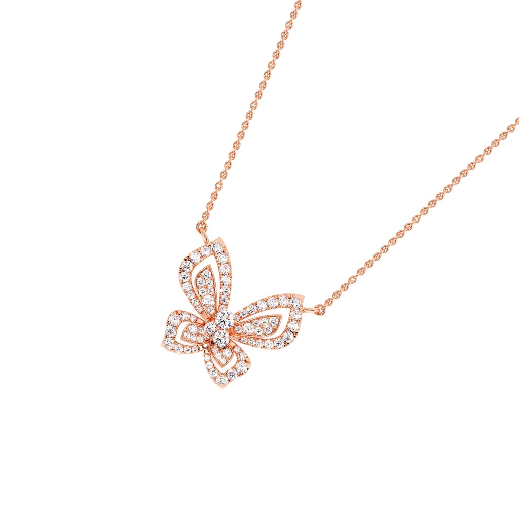Diamond Butterfly Pendant